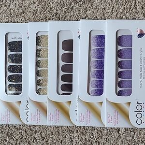 🌻HP🌻 Color Street Nails: GEODE GLOW, Dark Matter, LAVENDER CURE, Deepwater